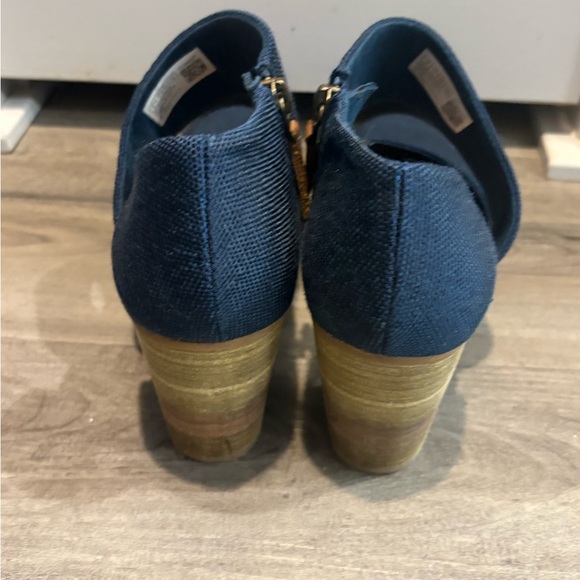 Toms Blue Espadrille Wedge Heels - Picture 3 of 6